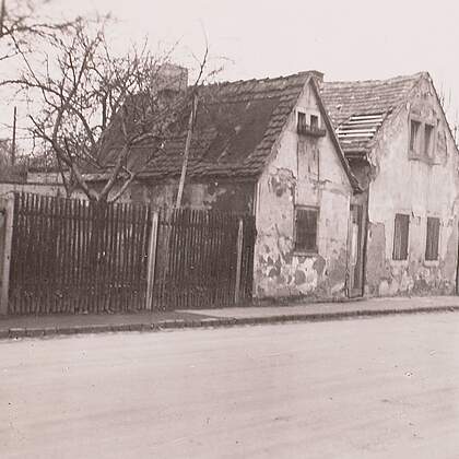Drescherh&auml;user, Stra&szlig;enansicht, vor 1934