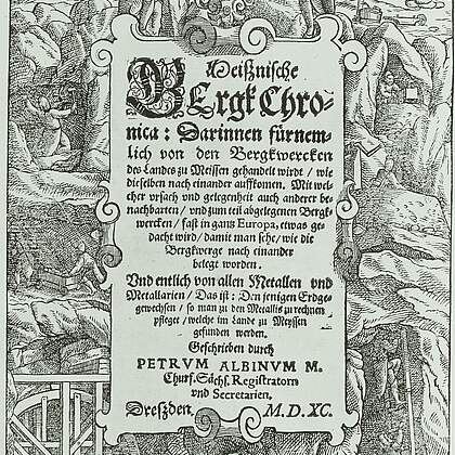 Titelblatt des Abschnitts "Mei&szlig;nische Bergk Chronica..."
