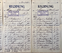 Rechnungen aus dem Hotel Austria