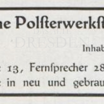 Werbung Möbelhaus Anton Triska (1930)