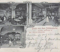 Gruß aus dem Schlosskeller - Ansichtskarte von 1905