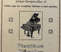 Werbung Piano- und Harmonium-Haus Stolzenberg