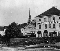 Hotel Bellevue, Elbseite, um 1880