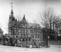 Dresden-Prohlis. Schloss, ehemaliges Altprohlis 9. Ansicht von Norden über den Geberbach