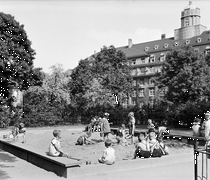 Dresden-Altstadt. Sternplatz. Sandkasten