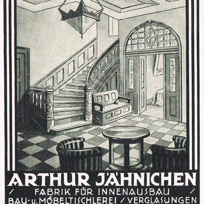 Werbung Möbelfabrik Arthur Jähnichen